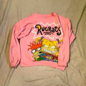 Pink rugrat graphic tee long sleeve